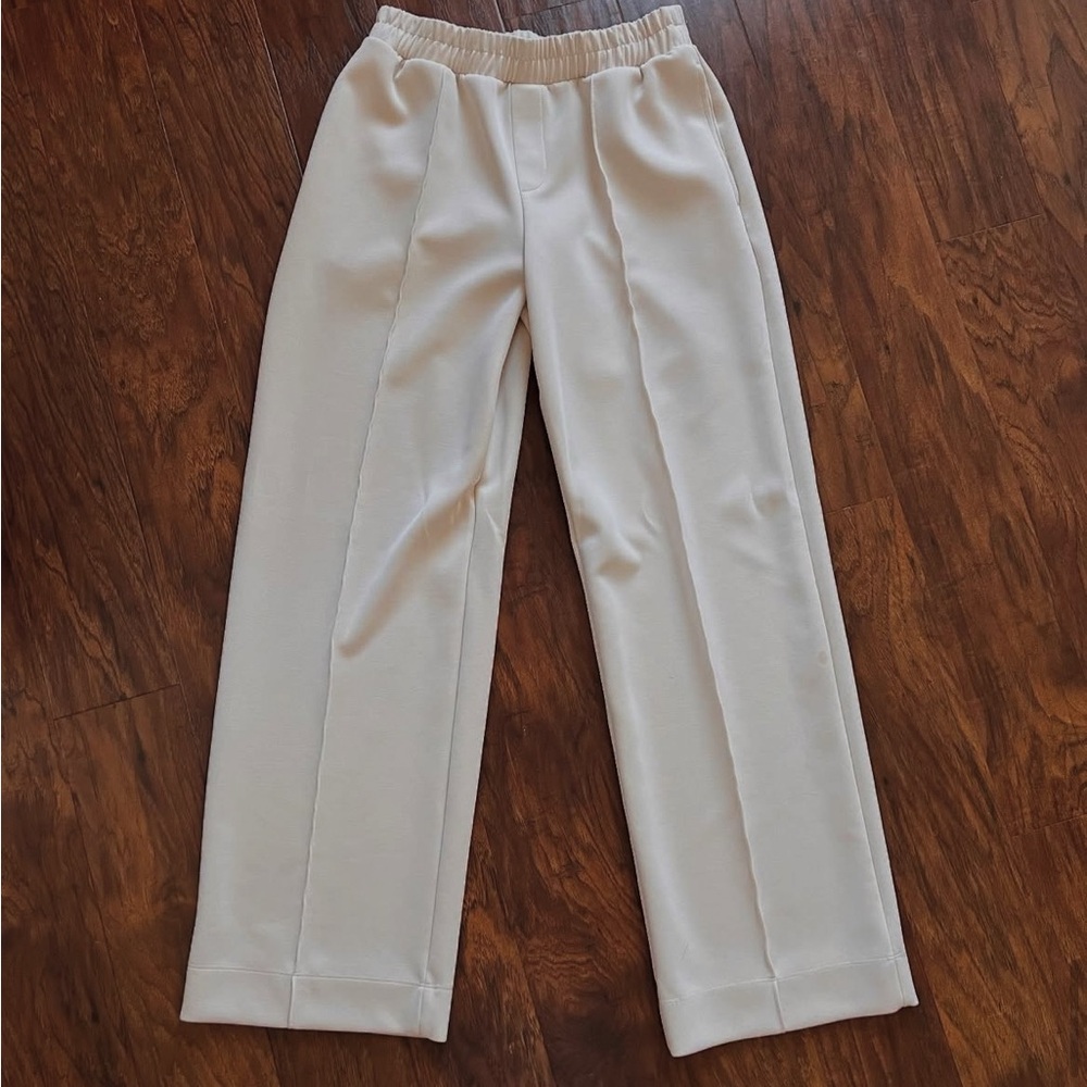 A New Day Cream Wide-Leg Trousers